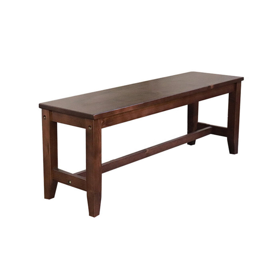 Simple natural wood living bench