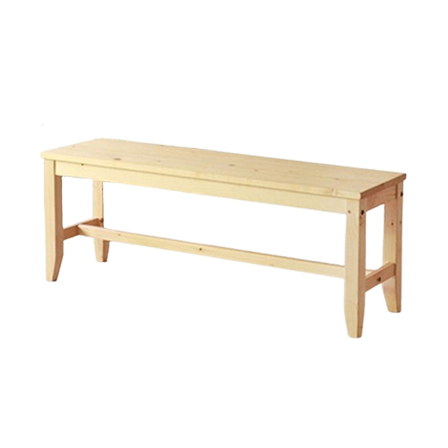 Simple natural wood living bench