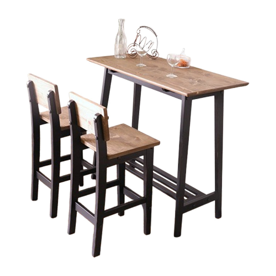 Vintage style solid pine high chair with natural oil coating