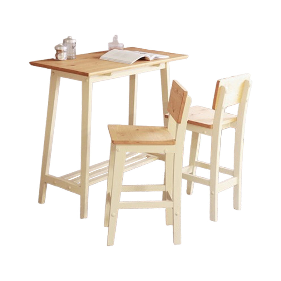 Vintage style solid pine high chair with natural oil coating