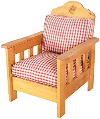 Country pine solid wood natural oil painted one-seater sofa