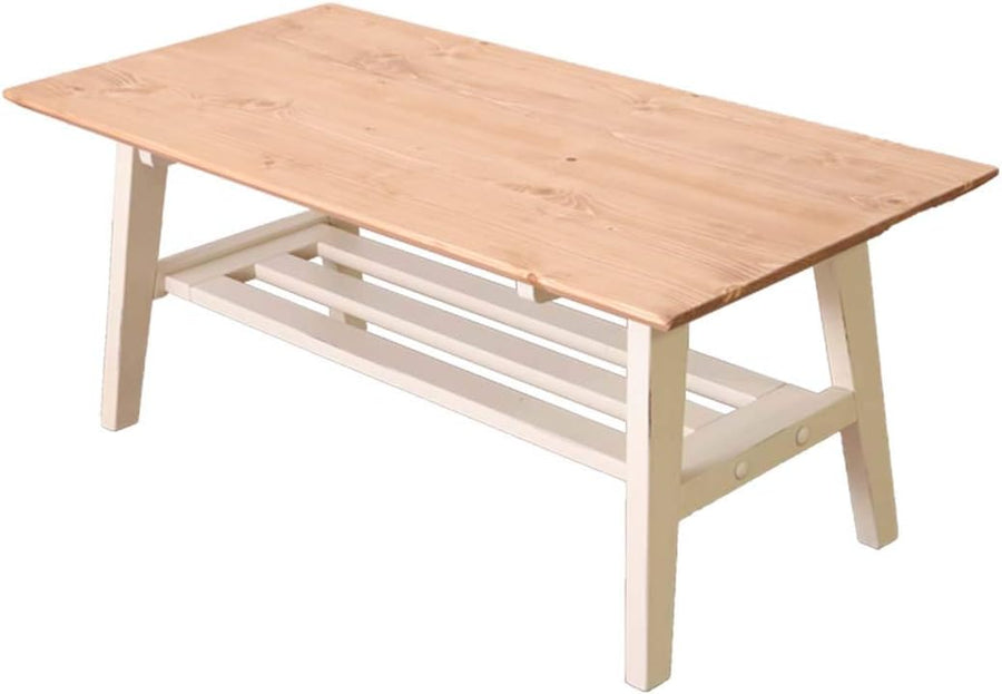 Vintage style pine wood solid wood natural oil painted width 100cm center table