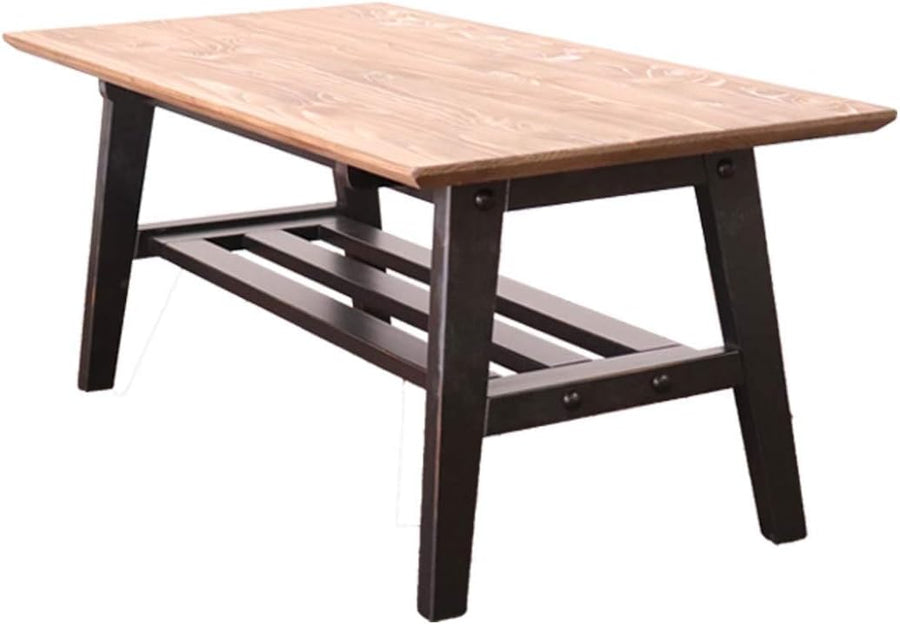 Vintage style pine wood solid wood natural oil painted width 100cm center table