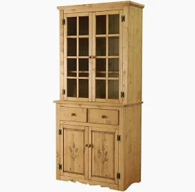 Country pine solid wood cupboard with natural oil coating