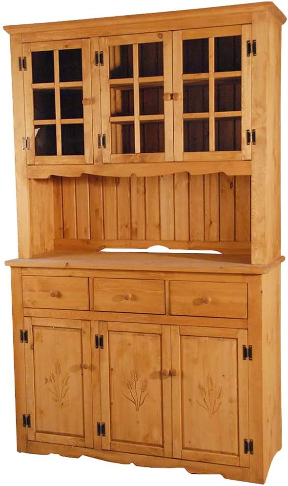 Country pine solid wood cupboard with natural oil coating