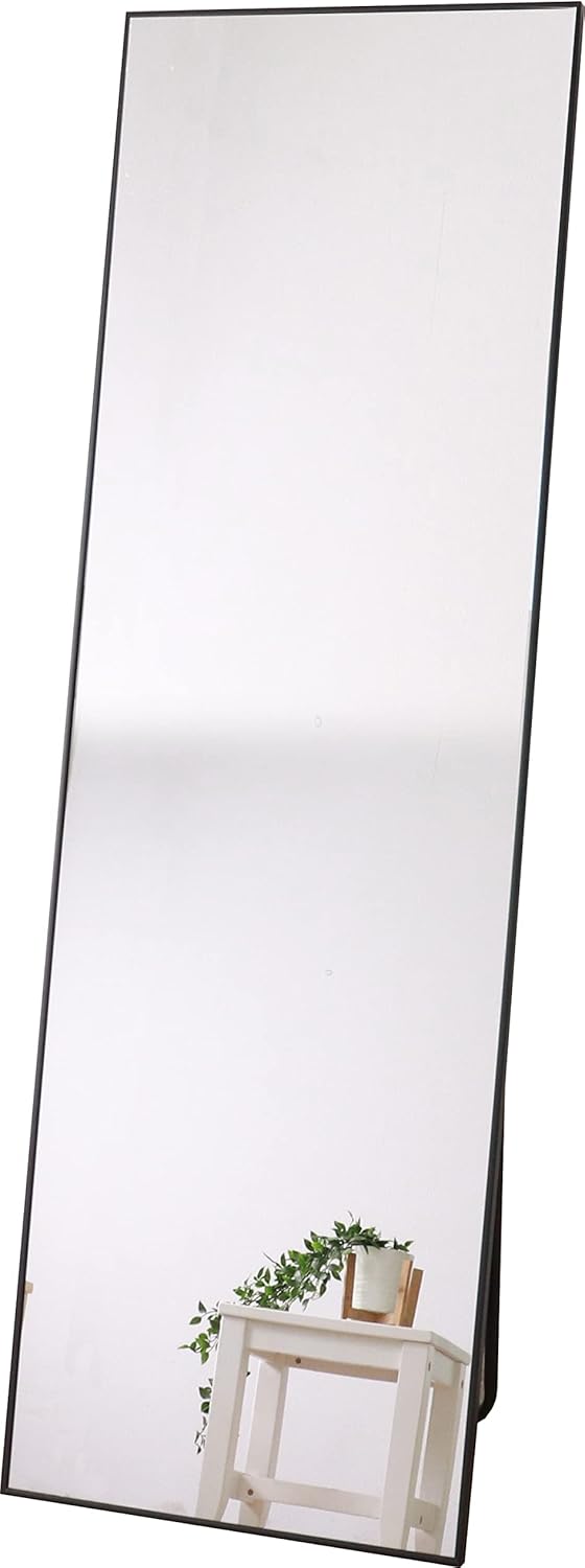Modern aluminum frame standing mirror