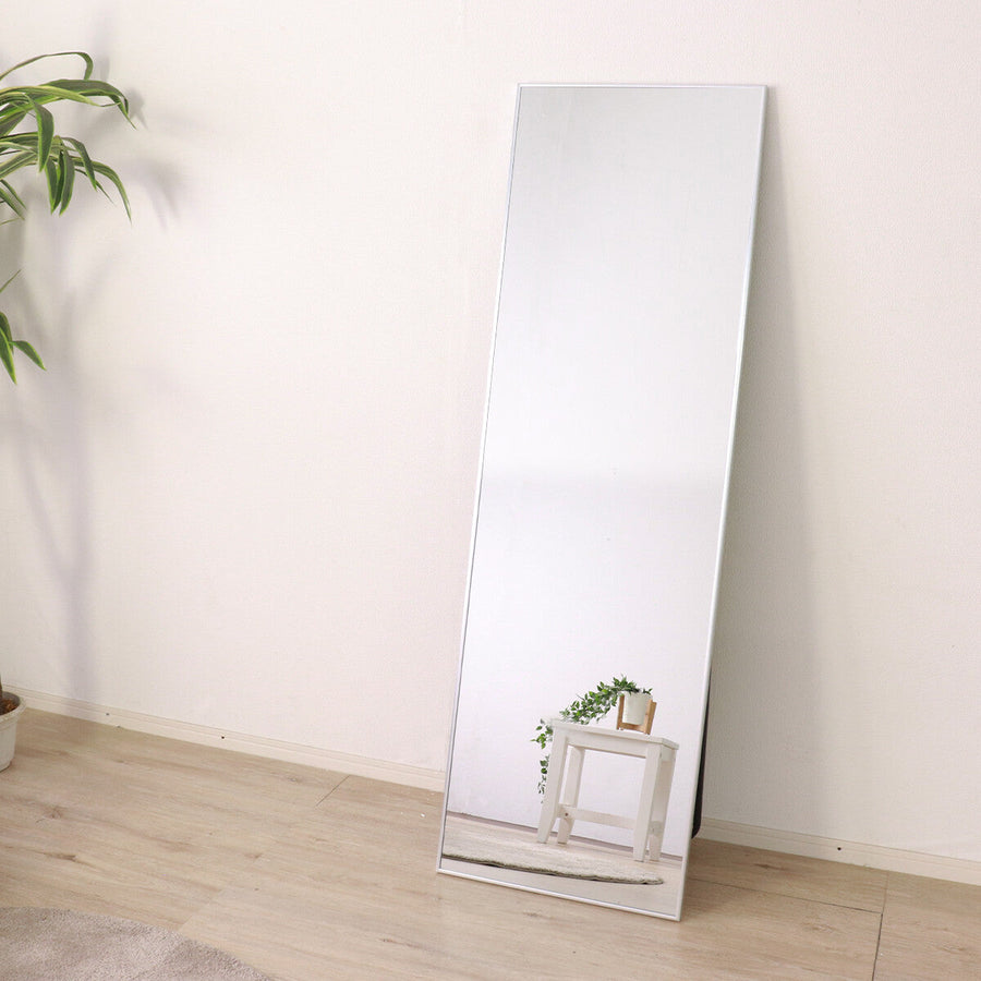 Modern aluminum frame standing mirror
