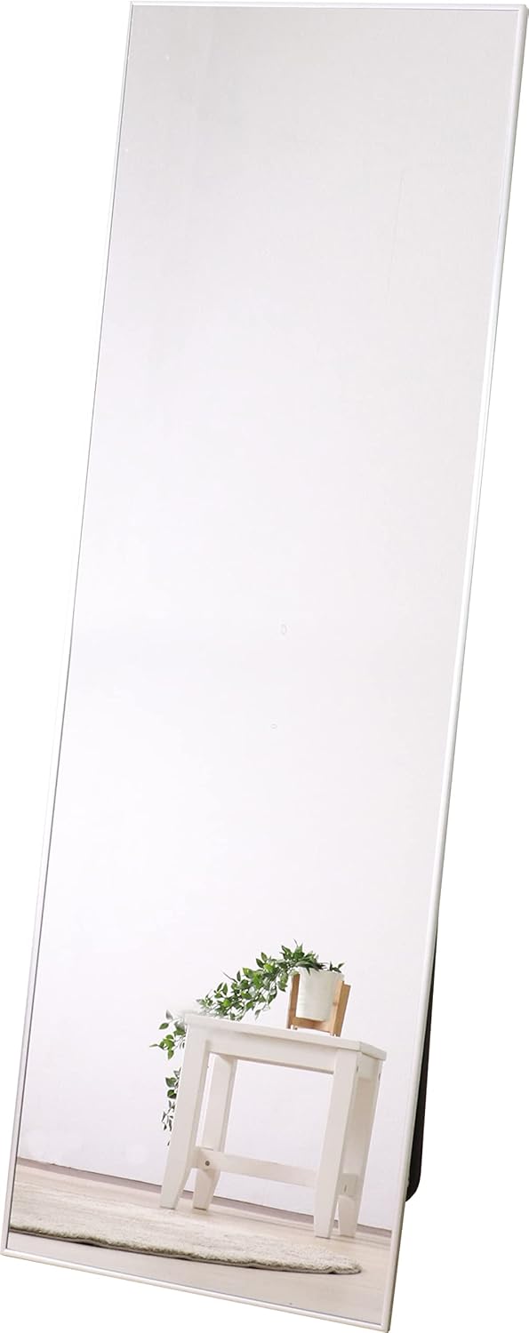 Modern aluminum frame standing mirror