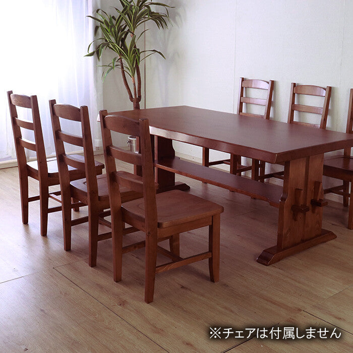 Country solid wood dining table/bench