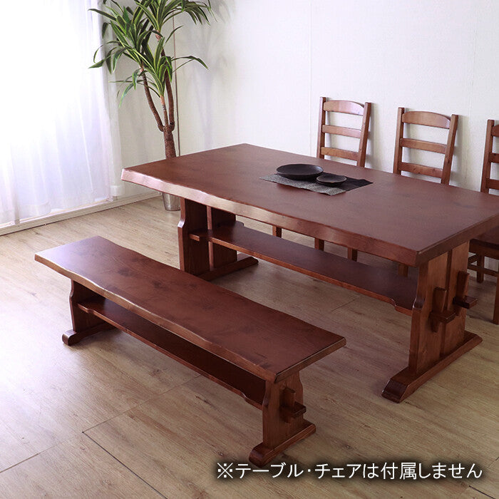 Country solid wood dining table/bench
