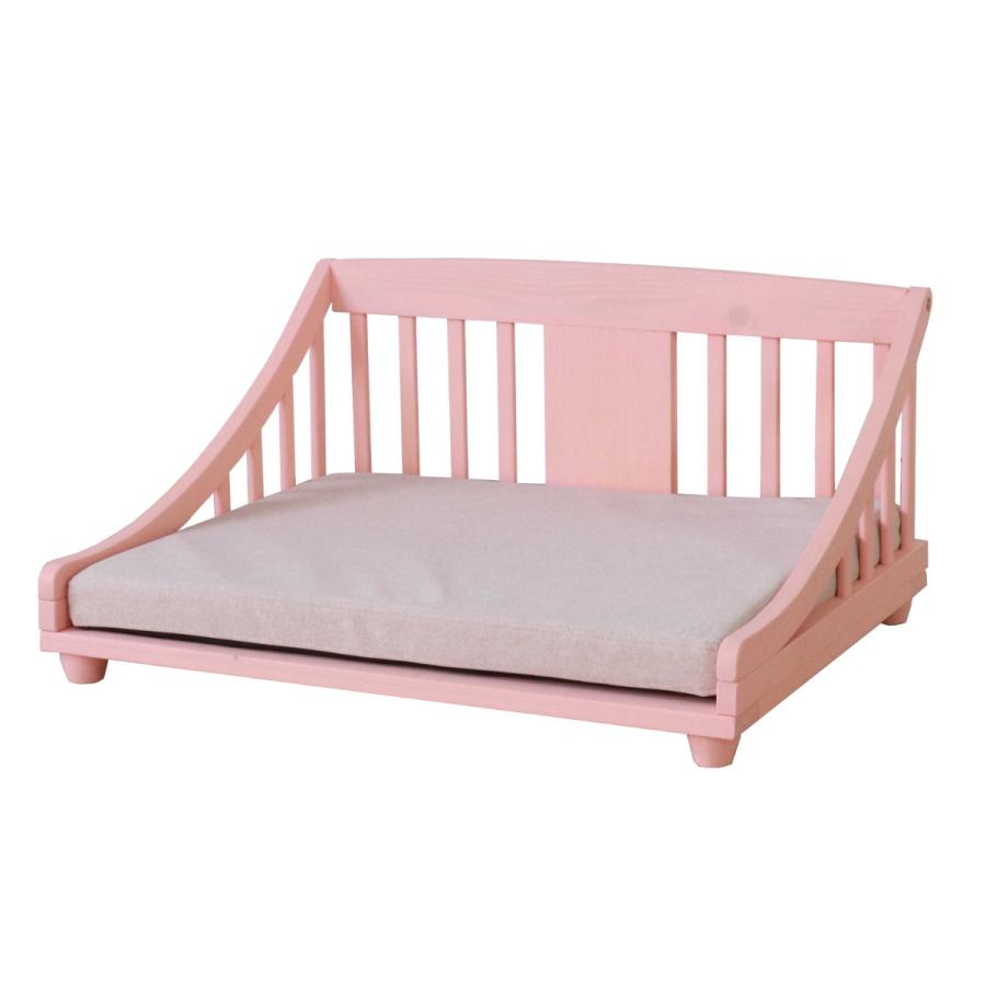 Nordic pine wood natural oil painted slatted pet bed