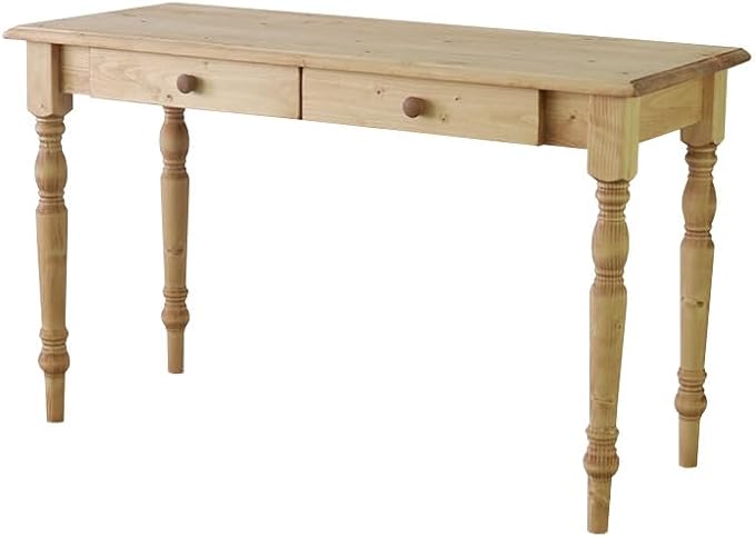Country pine wood, natural oil coating, 120cm wide study desk