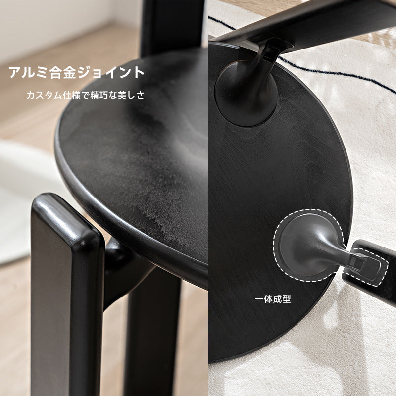 Wooden low stool