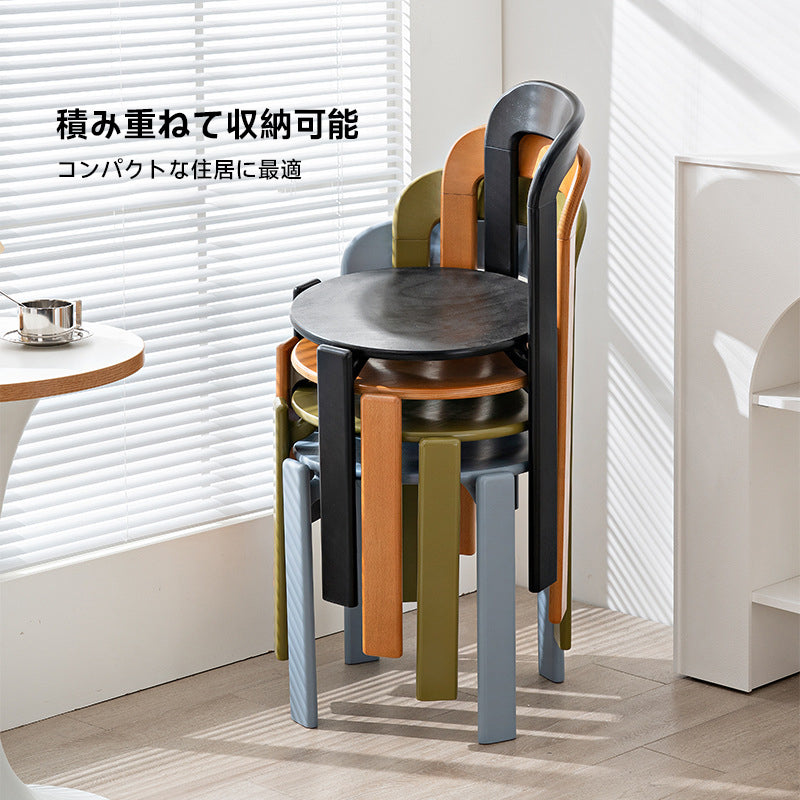 Wooden stacking chair