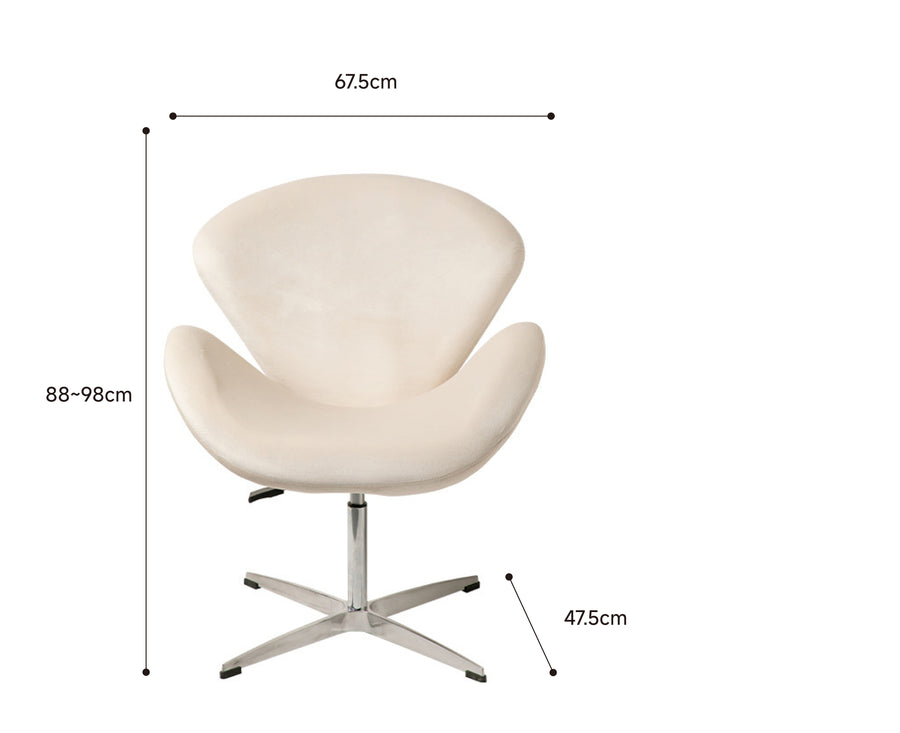Height adjustable swivel chair