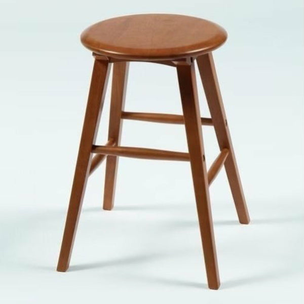 Solid wood round stool