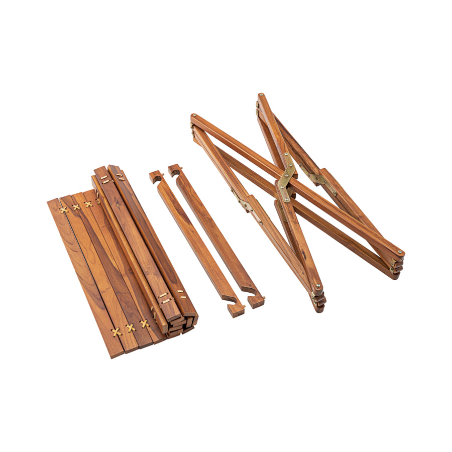 ロールトップテーブル ブラウン