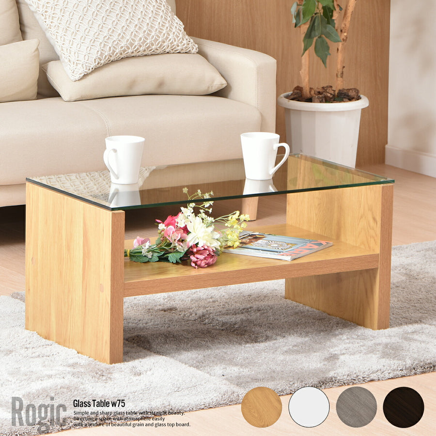 Rogic Glass Table W75 センターテーブル 幅75cm