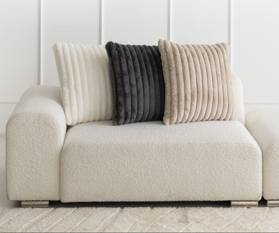 NERUS ふわとろストライプクッション 50cm