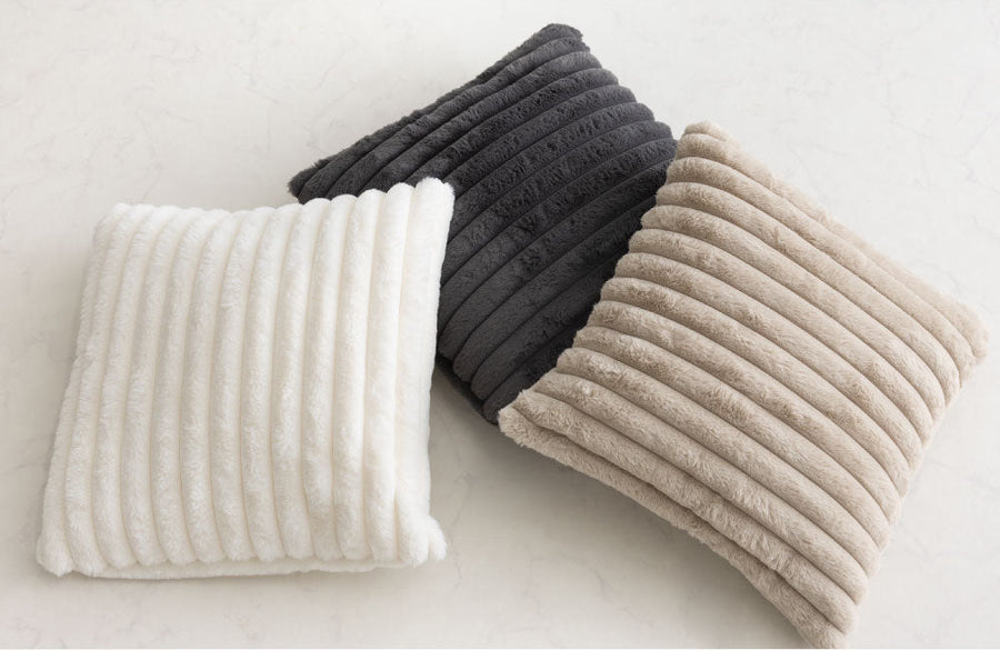 NERUS ふわとろストライプクッション 50cm