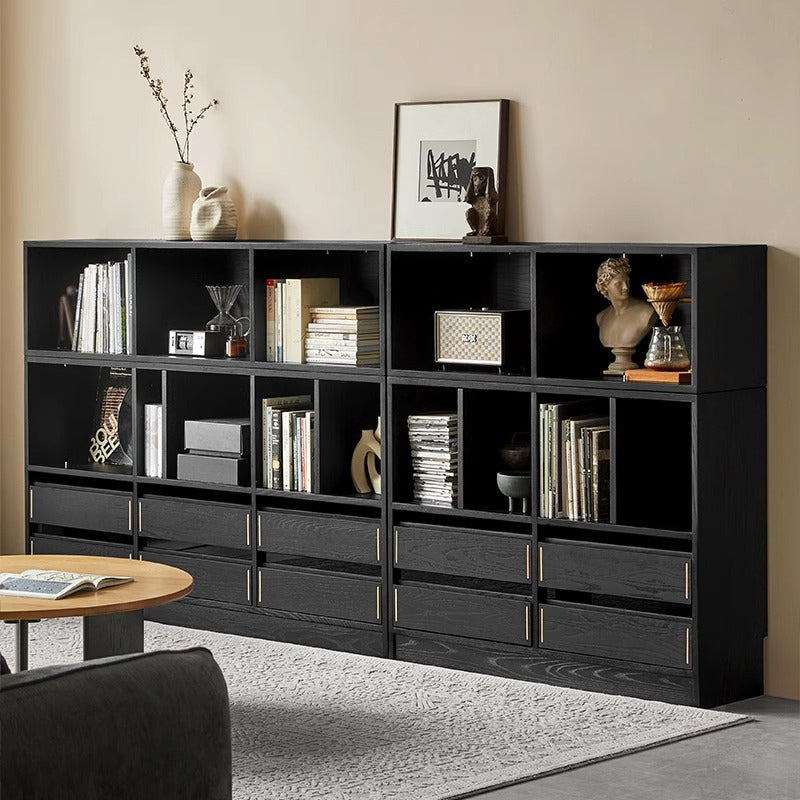 White ash wood combination cabinet