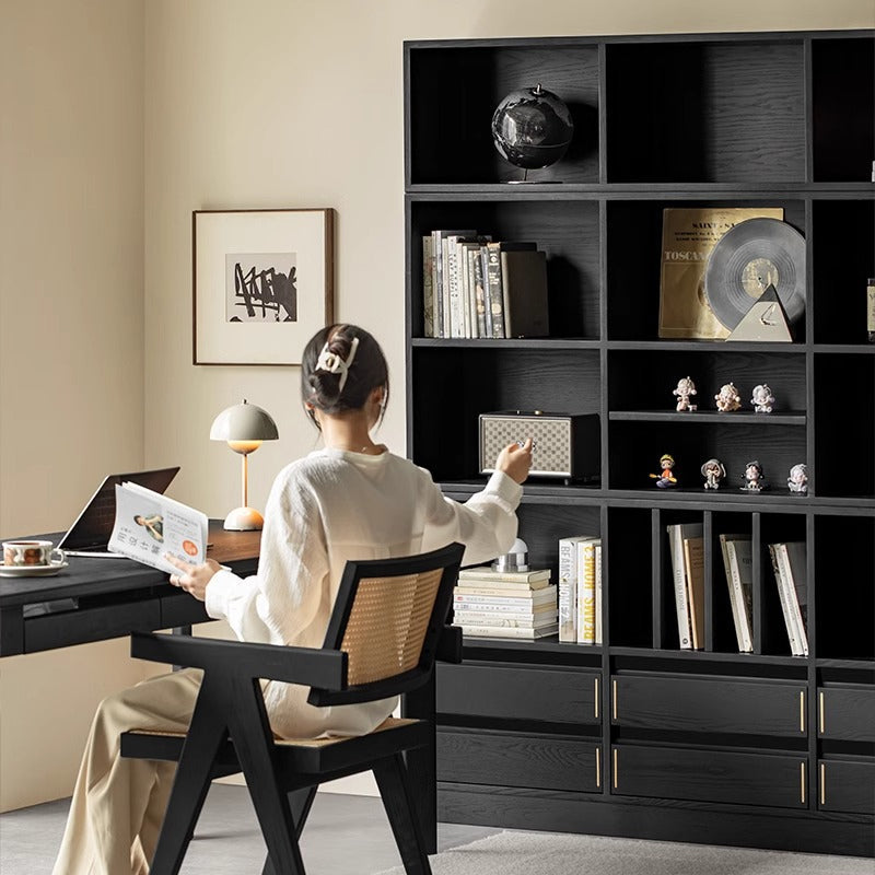 White ash wood combination cabinet
