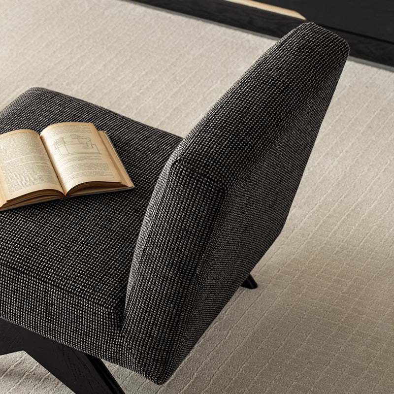 Scandinavian style tweed single sofa chair