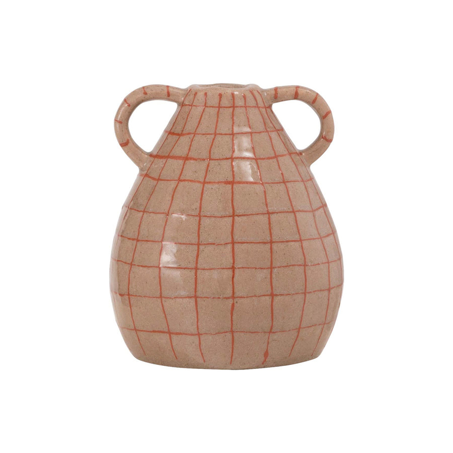 フラワーベース ブラウン