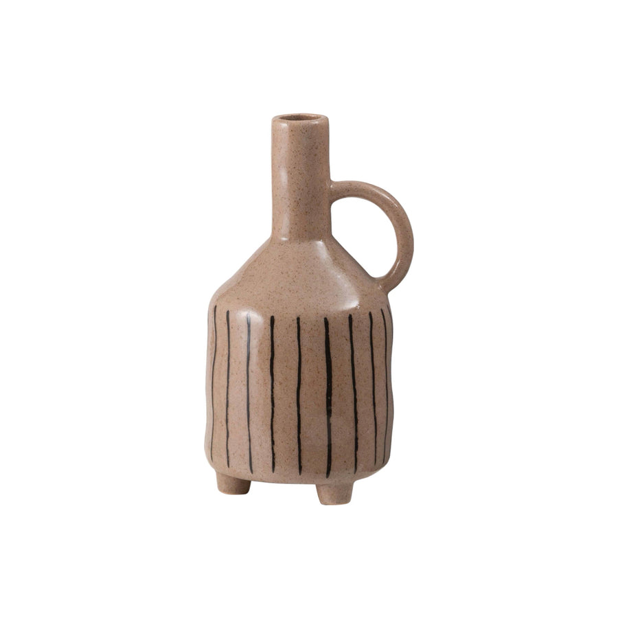 フラワーベース ブラウン