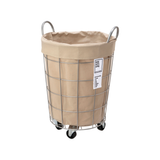 LAUNDRY ROUND BASKET with CASTER 33L ベージュ