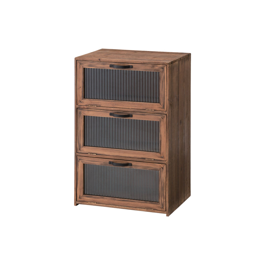 フラップチェスト ブラウン