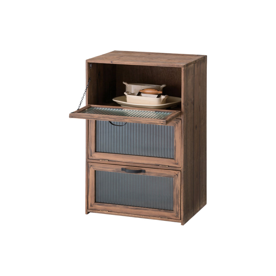 フラップチェスト ブラウン