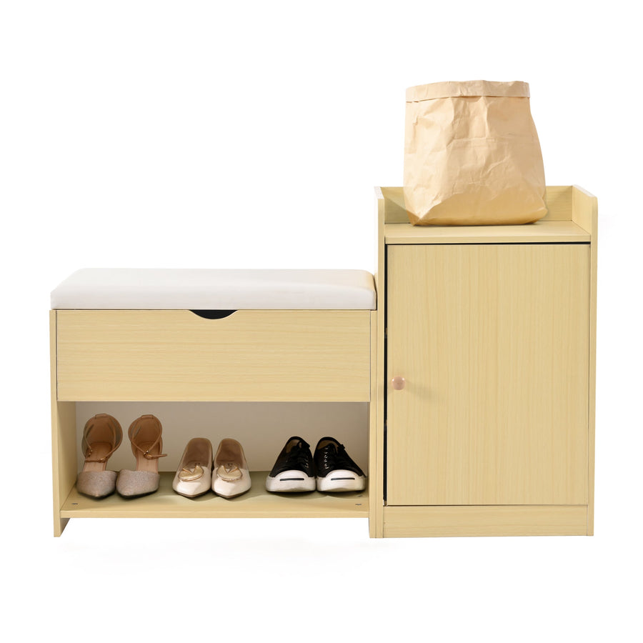 Simple entryway shoe rack with bench