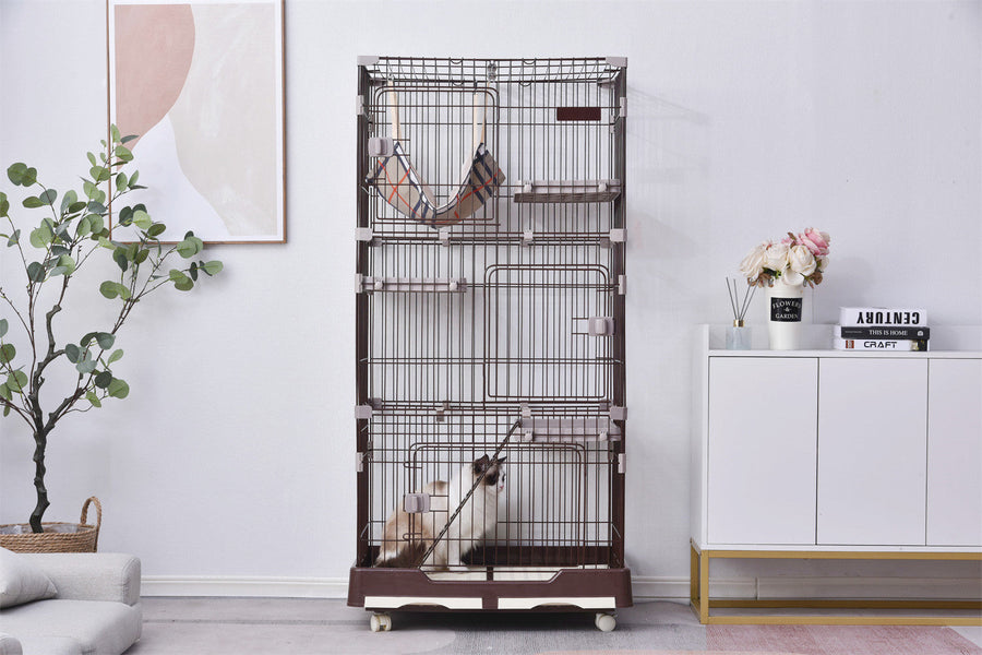 3-tier cat cage with casters