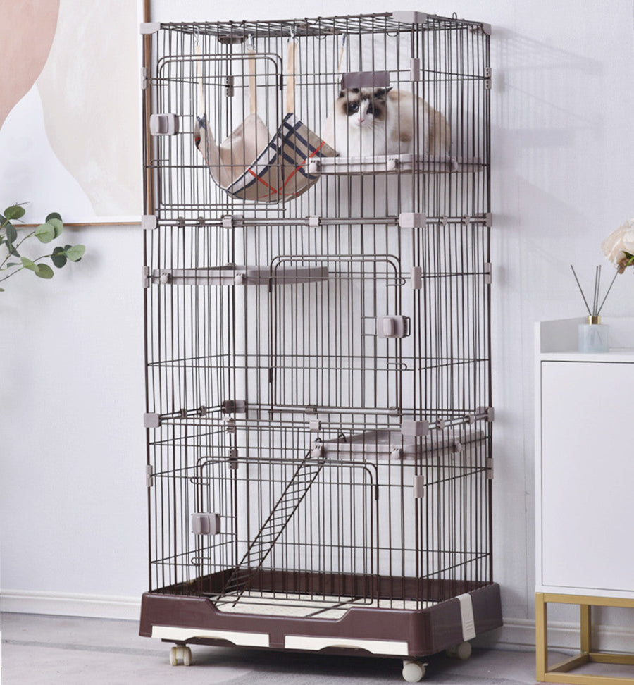3-tier cat cage with casters