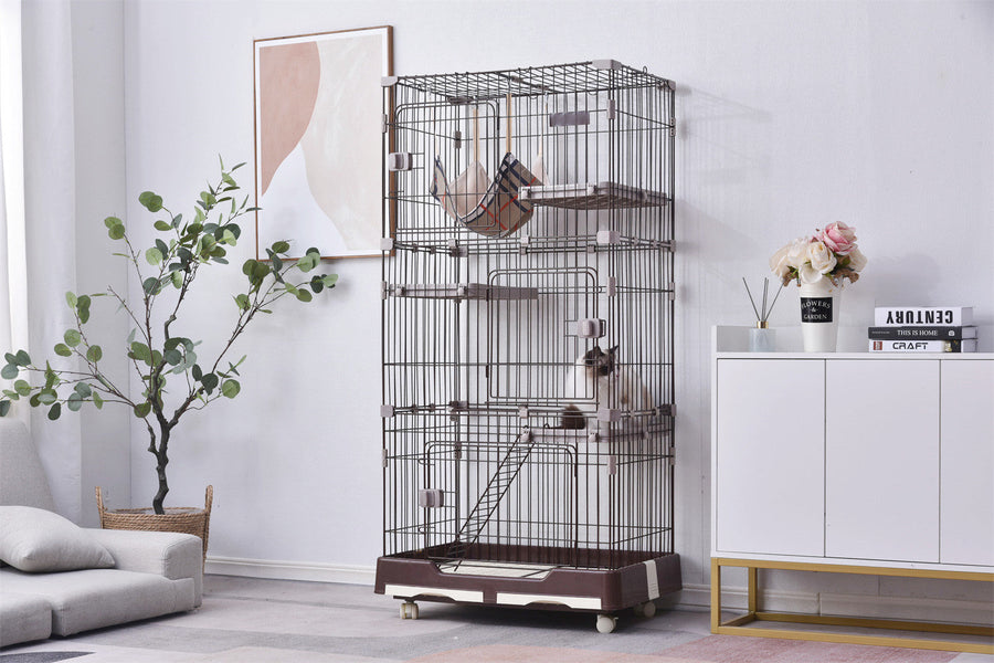 3-tier cat cage with casters