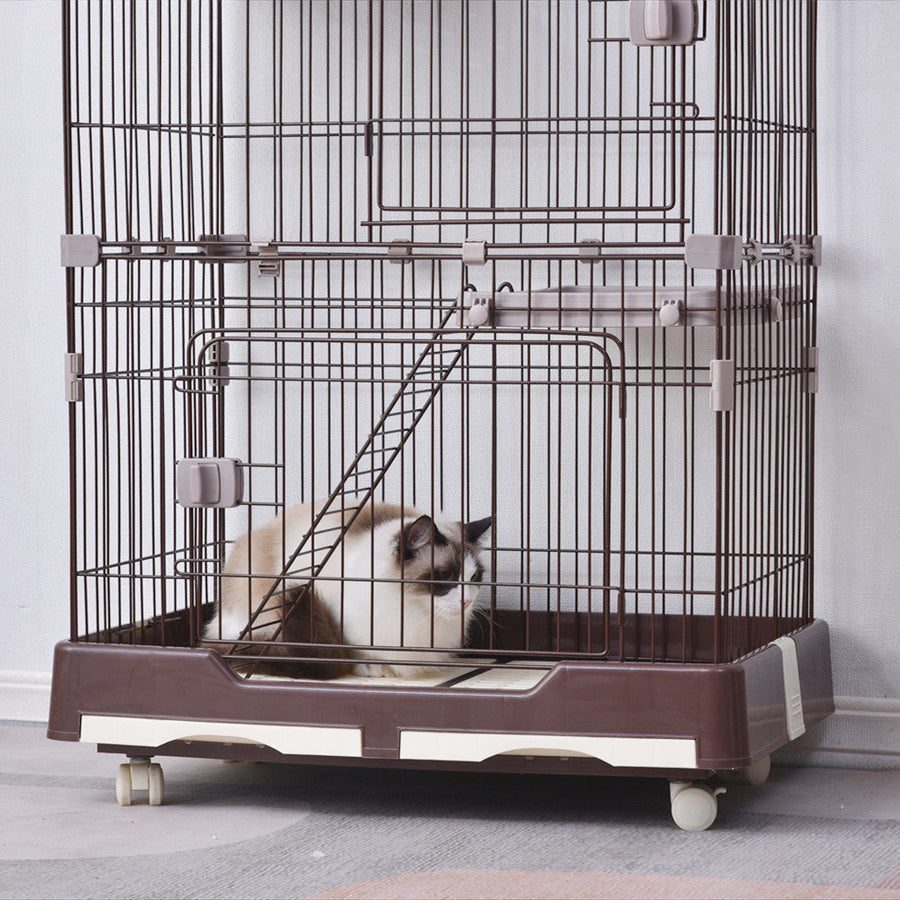 3-tier cat cage with casters