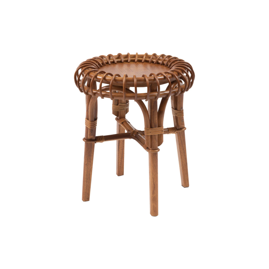 ラタンサイドテーブル ブラウン