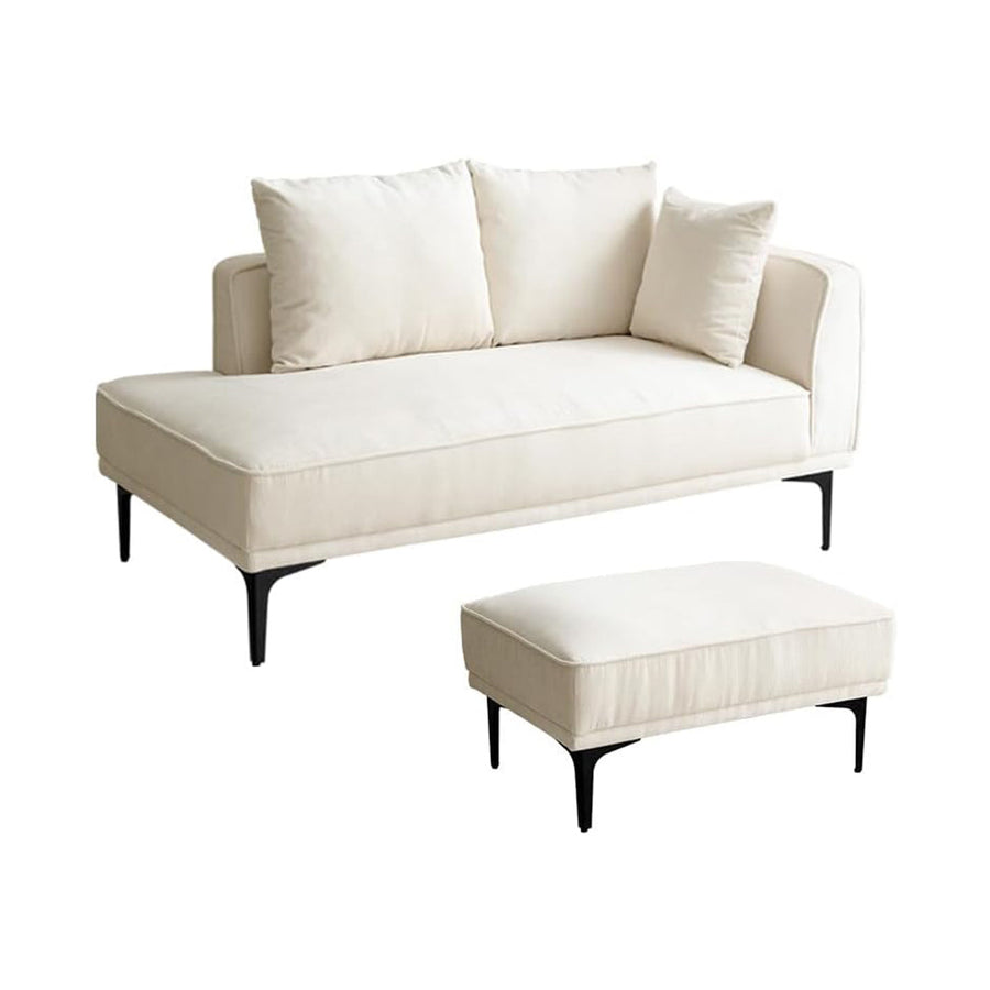 2-seater couch with ottoman