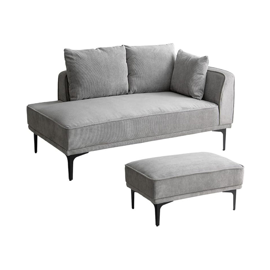 2-seater couch with ottoman