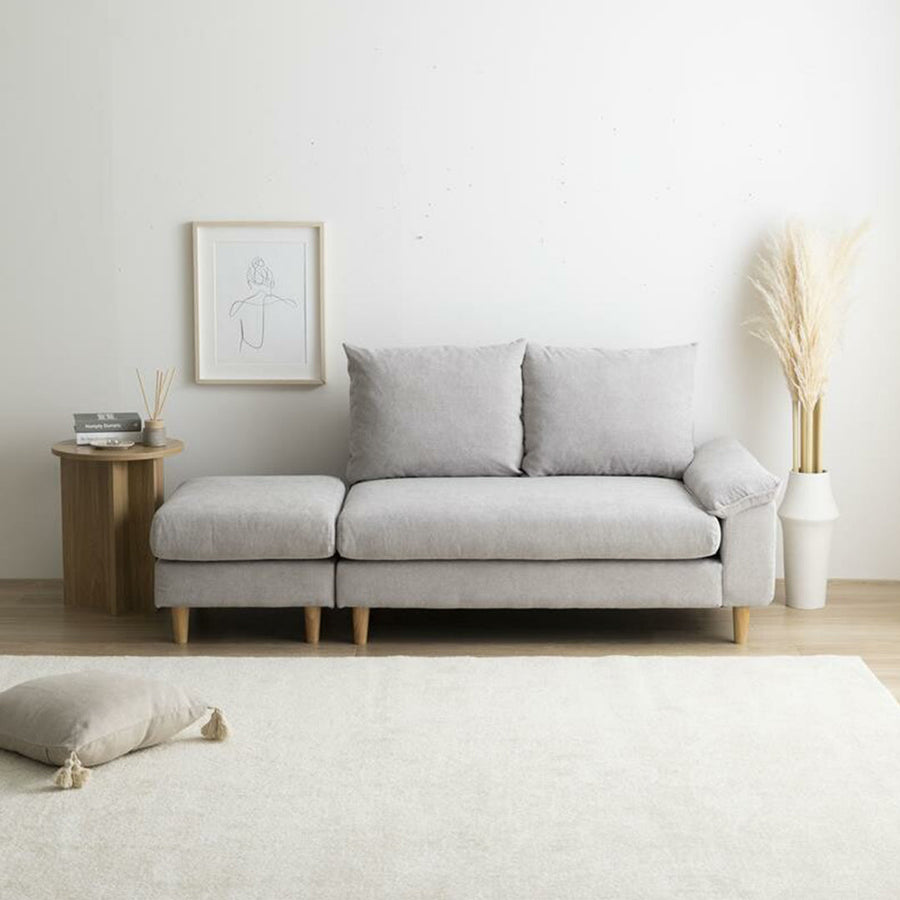 2-seater sofa with ottoman