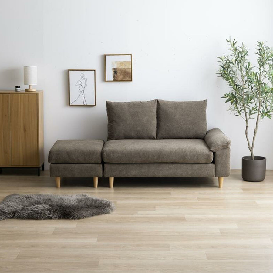 2-seater sofa with ottoman