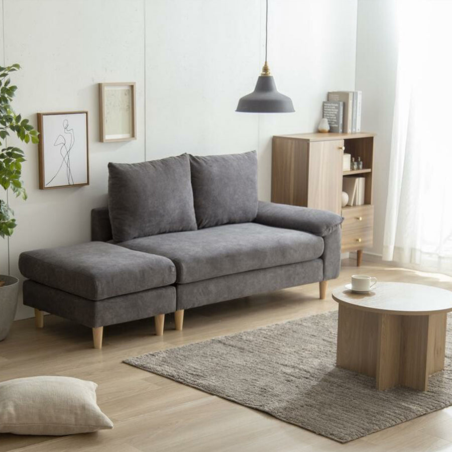 2-seater sofa with ottoman