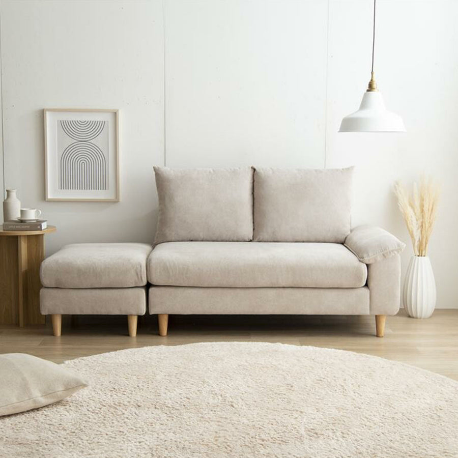 2-seater sofa with ottoman
