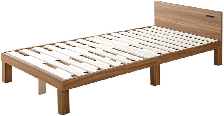 Single bed with outlet and slatted base
