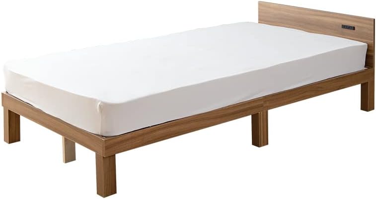 Single bed with outlet and slatted base