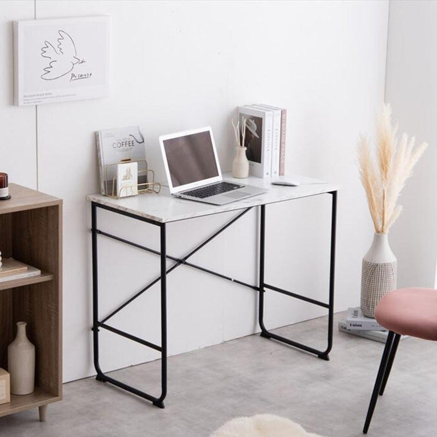 Marble pattern slim desk