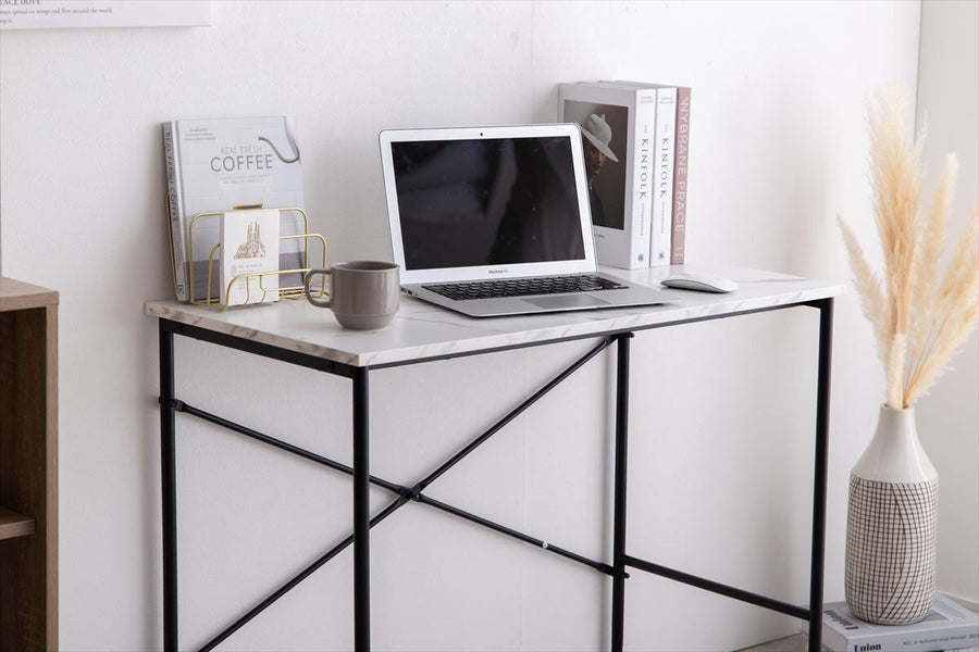 Marble pattern slim desk
