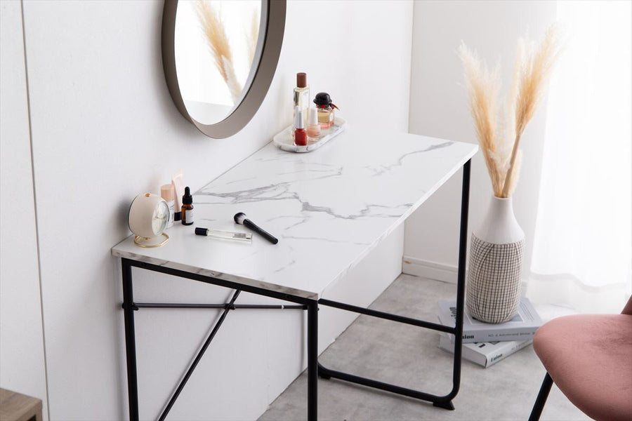 Marble pattern slim desk