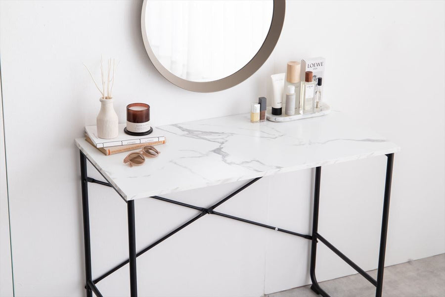 Marble pattern slim desk
